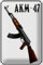 Schild Blech 20x30cm - Made in Germany - Gewehr Kalaschnikow AKM-47 Metall Deko Blechschild