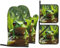 Rich&Rabbit Ofenhandschuhe und Topflappen-Set, Frosch- und Regenmotiv, hitzebeständig, rutschfest, zum Kochen, Grillen, Backen