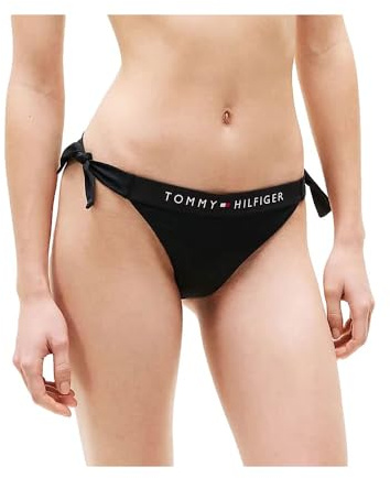Tommy Hilfiger Damen Bikini Cheeky Side Tie UW0UW04497, Schwarz, XL, Schwarz (Schwarz), XL