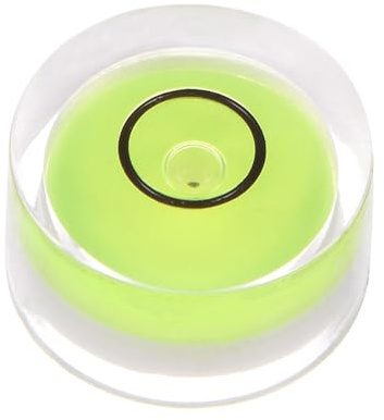 sourcing map Round Bubble Level 15x8mm Mini Circular Bullseye Spirit Levels for Leveling Camera Tripod Telescope Workshop Turntable Pictures Frame, Yellow