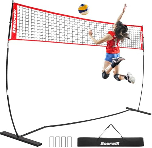 Bearwill Volleyball Net, 12FT Portable Volleyball Net for Backyard