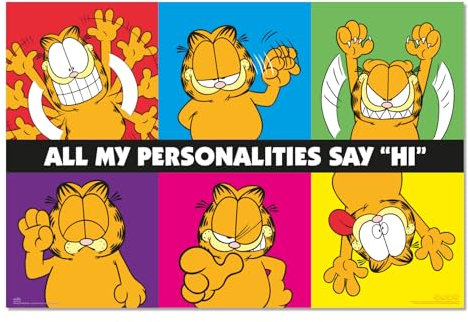Grupo Erik Poster Kunstdruck Garfield Poster - Deko Wohnzimmer oder Deko Schlafzimmer - Deko Zimmer - Größe 61 x 91 - Offizielle Garfield Fanartikel