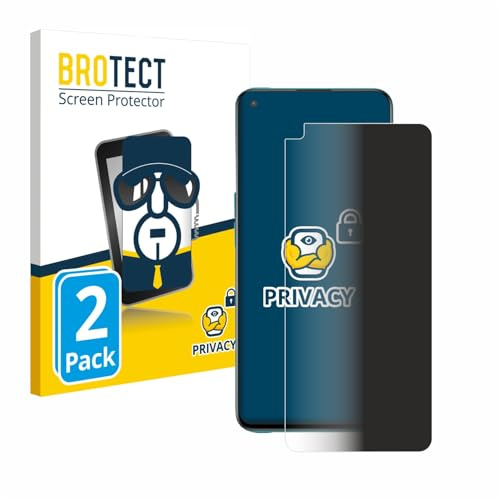 BROTECT Blickschutzfolie für OnePlus Nord CE 5G | 2 Stück Anti-Spy Displayschutz Made in Germany Smartphones und Handys Privacy Screen Protector Blaulichtfilter Klare Folie