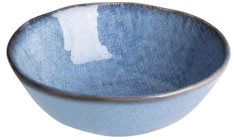 Olympia Denim Porcelain Coupe Bowls 160mm, Blue, Pack of 6, 160x60mm | Vitrified glaze resists chipping, thermal shock and commercial dishwasher cycles to ensure long-lasting daily use.
