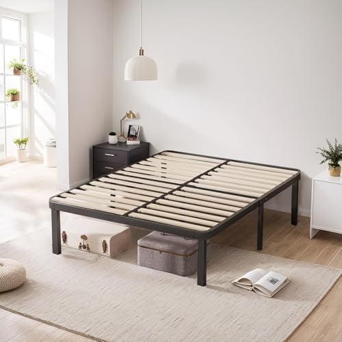 Luxirest - Sommier 140x190 | Sommier à Lattes avec 7 Pieds | 28 Lattes | Résistant et Confortable | Montage Rapide et Facile