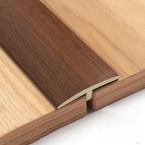 JXNVHJ 4cm Breite, Übergangsprofil Selbstklebend, Aluminium-Übergangsleiste, PVC Übergangsschiene, Water Proof, Einfache Montage(Thai Teak)