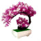 Exquisiter Rosen-Bonsai in Halbmondform, für besondere Anlässe (lila)