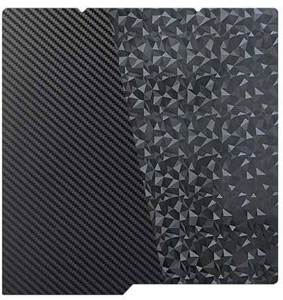 HIKUDIY 264X276mm PEO+ PET Build Plate for Kobra S1, Smooth Diamond PEO+Carbon Fiber PET Platform Spring Steel Flexible Platform Heated Bed for Anycubic Kobra S1 Combo 3D Printer