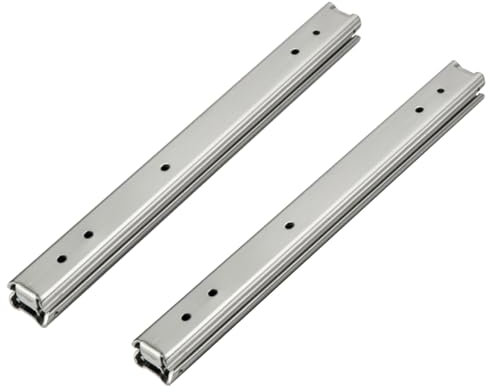 YCCYHQ Guias para Cajones con Cierre Suave y Rodamientos de Bolas, Extensión Completa, Aptas para Cocina y Dormitorio, 3 Pliegues, 25 KG, 1 Par(35CM/14IN)