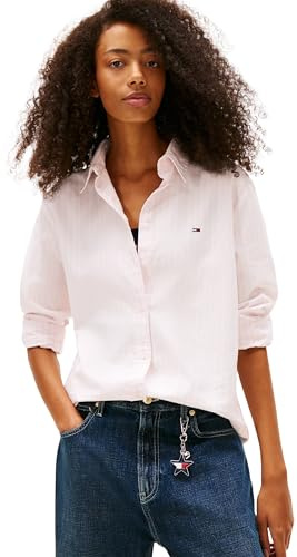 Tommy Jeans Tjw Reg Oxford Shirt Dw0dw19890 Camicia a Maniche Lunghe Donna (Pacco da 1)