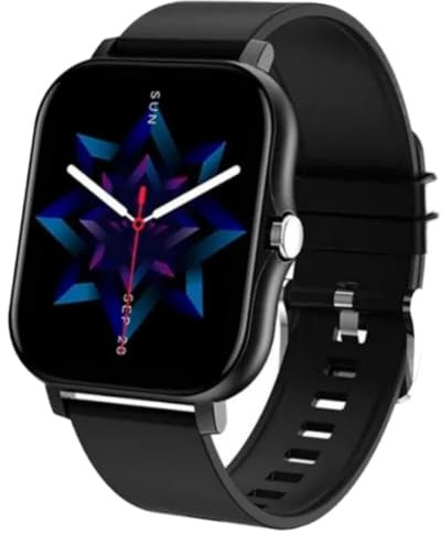 Ants Gadget's Smart Watch with 1.69-inch Display, Fitness Tracker, Heart Monitor, Sleep Tracking, Sports Modes, Black (Black)