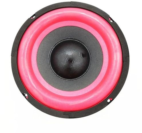 NADCFN Enceintes de Voiture Caisson de Basses de Voiture 202 mm 8 Pouces 400 W 4 ohms, Grand Bord en Mousse Rouge pour système Audio, Caisson de Basses modifié à Monter soi-même Tweeter Haut-Parleur