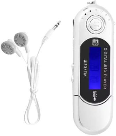 Lecteur de Musique MP3 - Radio MP3 Portable à Piles,Lecteur Audio USB pour Voiture avec Écran LCD - Utilisation en Camping, Cuisine, Extérieur, Maison, Voyage et Course