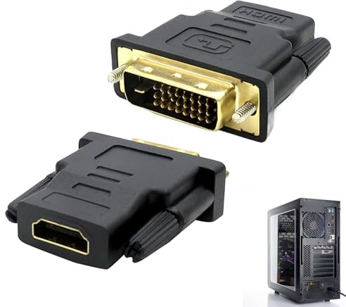 Bansusu DVI to HDMI Adapter, Bidirectional HDMI to DVI Adapter, 2Pcs