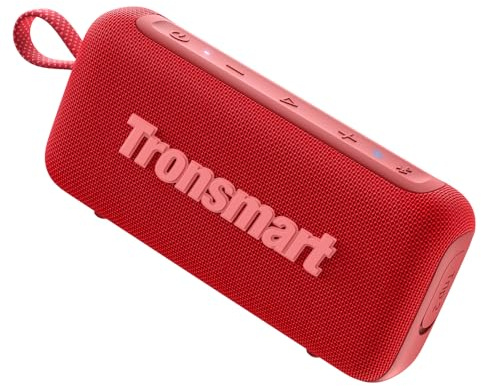 Tronsmart Trip 2 - Altoparlante Bluetooth portatile, per chiamate in vivavoce tramite microfono integrato, impermeabile IPX7, equalizzatore personalizzabile (rosso)