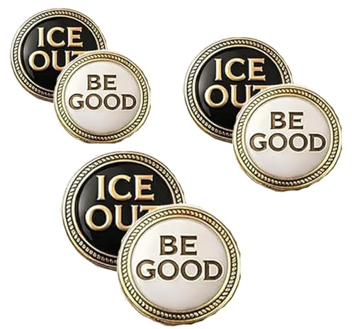 Stehen Sie für Mitgefühl, Ice Out & Be Good. Motivierende Emaille-Anstecknadeln, unterstützen Freundlichkeit und positive psychische Gesundheit, Anstecknadeln aus Metall für Jacken, Hüte (3pcs)