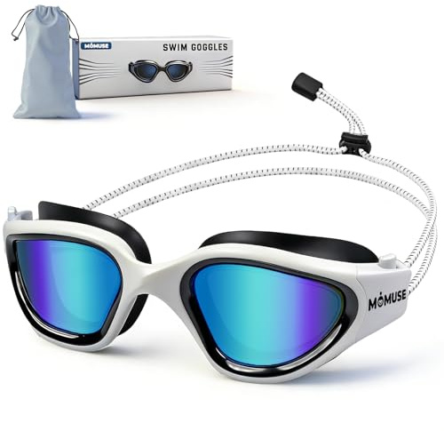MOMUSE Gafas de Natación Adultos Cordón Elástico Cómodo, Gafas Piscina