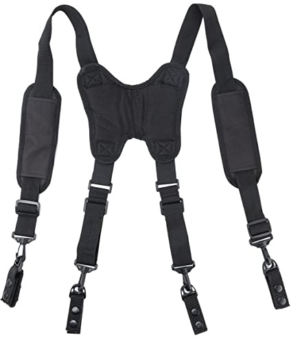 Werkzeuggürtel-Hosenträger, robuste Arbeits-Hosenträger mit Clips, bequem gepolsterte, verstellbare Träger in H-Form für Schreiner, Elektriker, Werkzeuggürtel