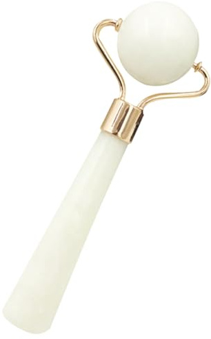 VALICLUD Rouleau de Jade Naturel pour Massage du Visage, Outil Léger Anti-âge pour Soin Peau, Accessoire Portable pour Femmes Couleur Aléatoire