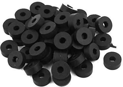 sourcing map Goma Planas Arandelas 11mm OD 4mm ID 4mm Grosor Paquete de 50 | para Grifo Tubería Agua Manguera