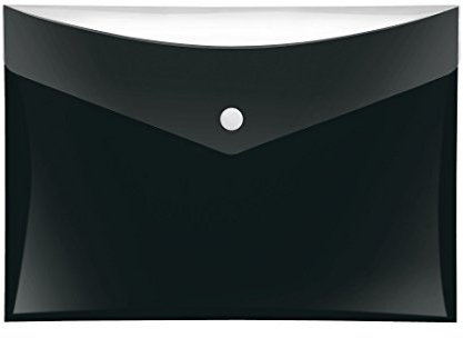 VELOFLEX 4550180 - Dokumententasche Velocolor, 1 Stück, DIN A5, schwarz, Dokumentenhülle aus PP-Folie