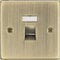 Knightsbridge CS45AB RJ45-Netzwerk-Steckdose mit quadratischem Rand, 5 V, Messing antik-Optik