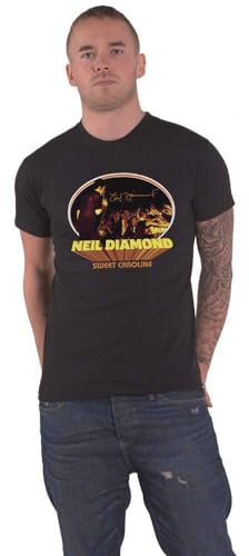 Neil Diamond T Shirt Sweet Caroline Oval Logo Official Unisex Black XL
