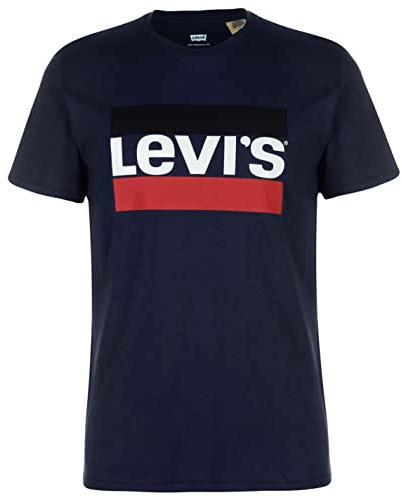 Levi's Men's Sportswear Logo Graphic T-Shirt, Dress Blues, XXS
