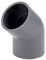 uxcell PVC Pipe Fitting, 40mm Slip Socket, 45 Degree Elbow Connector Gray 2Pcs
