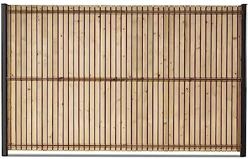 Easy Clôture Kit occultation lattes bois sapin pour panneau rigide maille 55 H 1m53 L 2m50 ep 8mm - Pour Clôture jardin Brise-vue
