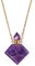YGLINE Crystal Necklaces Faceted Crystal Stone Perfume Bottle Pendant for Women Diffuser Necklaces
