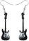 DUOWEI Acryl niedliche Musik Bass E-Gitarre Ohrringe Charms Instrument Tropfen baumeln Schmuck Geschenke für Frauen Teenager Mädchen (Schwarz)