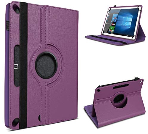 UC-Express Tablet Hülle kompatibel für Jay-tech G10.11 LTE / G10.10 Tasche Schutzhülle Cover Schutz Case 360 Drehbar Klapphülle, Farben:Lila