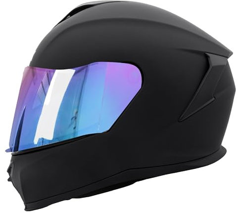 Zorax Falcon Matt Black S (55-56cm) Full Face Motorbike Motorcycle Helmet ECE 22.06 Approved + Extra Iridium Visor