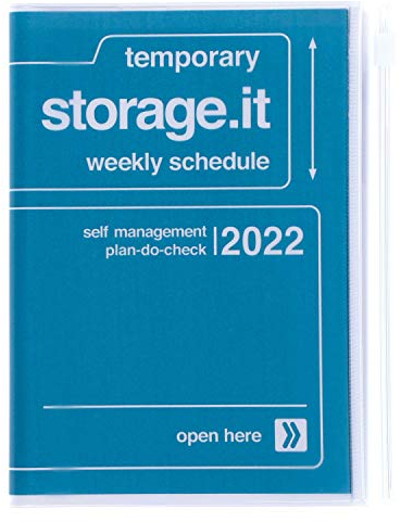 MARK'S 2021/2022 Taschenkalender A6 vertikal, Storage it // Navy: Von September 2021 bis Dezember 2022
