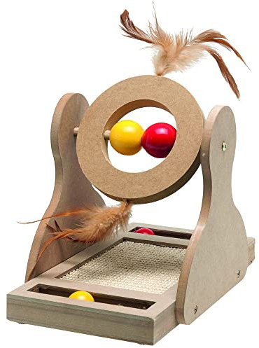 animallparadise - Jouet Tumbler pour gratter, en Bois 30 cm pour Chat