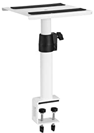OMNITRONIC TMO-2 Monitorständer weiß | Höhenverstellbarer Tischständer 25-42 cm, bis 25 kg belastbar