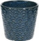 Decorative Small Ceramic Plant Pot Indoor Home House Flower Succulent Cactus Herb Round Planter Cover Holder (Ø Diameter 12cm - Blue)