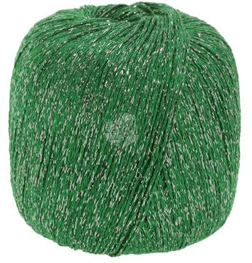LANA GROSSA Brillino | Beilaufgarn mit farbigem Lurexfaden | Handstrickgarn aus 83% Viskose & 17% metallische Faser | 25g Wolle zum Stricken & Häkeln | 200m Garn FB 25
