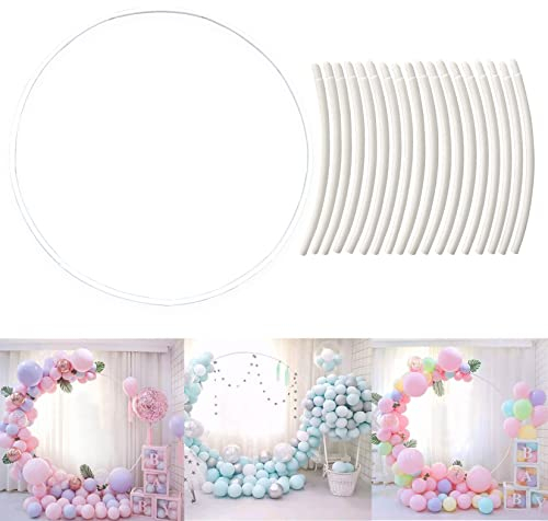 GothicBride Ballon Kreis Rahmen Kit, 180cm Luftballons Garland Kit Rund Hochzeitsbogen, Rund Ballonsäulenständer Ballon Girlanden Halter für Hochzeit, Taufe, Dekoration, Baby Shower, Party Dekor