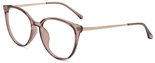 Firmoo Blue Light Blocking Glasses Women Men, Anti Glare Reduce Headaches UV400, Stylish Round Frame Glasses for Computer Screen