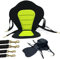 Kayak Seat Back,Universal Deluxe Padded Kayak Seat Cushioned Fishing Boat Seat Comfortable Backrest Support with Adjustable Strap Detachable Storage Bag for Kayaks Boats Canoes