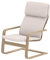 Hometown Market La Funda de Repuesto Duradera de Pello es compatiblefor IKEA Pello Funda de Silla o sillón (Lino poliéster Beige)