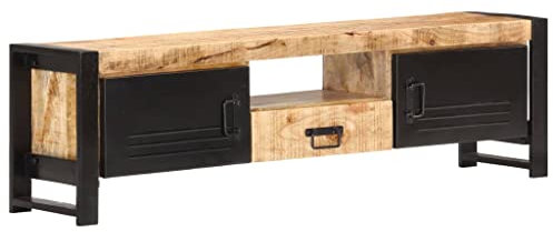 mobile soggiorno tv mobile per tv soggiorno mobiletto porta tv Mobile Porta TV 140x30x40 cm in Legno Grezzo di Mango Adatto per il soggiorno, la camera da letto