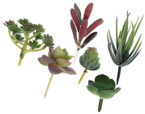 6 Mini Cactus Artificiales De Pvc Decorativos Sin Maceta Plantas De Simulación