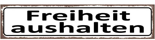 Ontrada Holzschild 46x10cm Freiheit aushalten Holz Schild
