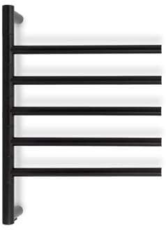 CREATE / Warm Towel Minimal/Toallero eléctrico con Barras giratorias 180º Negro / 62,2x51,6 cm/Silencioso, bajo Consumo, Materiales Ligeros y Resistentes, 80W