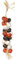 Deko-Knoblauch-Ranke Dummy Knoblauch-Zopf Girlande Fake Attrappen bunt 35 cm