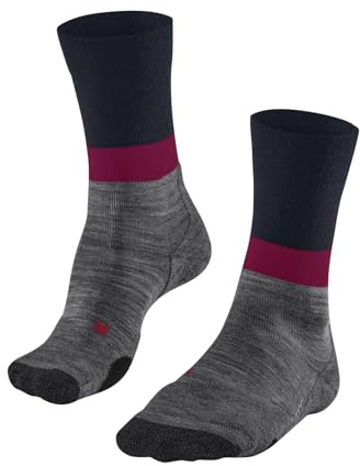 FALKE Damen Wandersocken TK2 Explore W So Wolle Funktionsmaterial antiblasen dick 1 Paar, Blau Navy 6113, 41-42