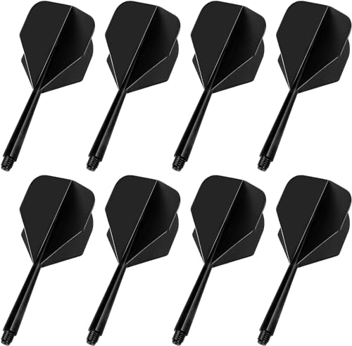 KFDDRN Integrated Dart Flight and Shaft 8 Stück, 2-In-1 Dart Flights and Dart Shafts, Dart Stem | Professional Dart Accessories Standard Nr. 2